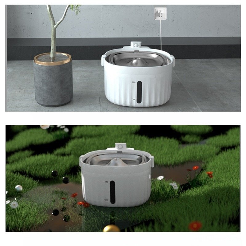 Cordless Automatic Pet Water Fountain with Motion Sensor - Bowls, Feeders & Waterers - Higooga