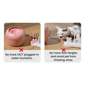 Cordless Automatic Pet Water Fountain with Motion Sensor - Bowls, Feeders & Waterers - Higooga