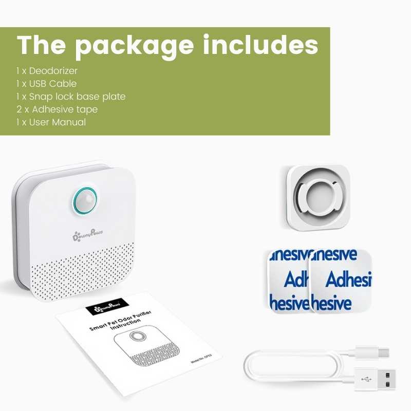 DownyPaws Smart Cat Litter Box Deodorizer & Pet Odor Purifier - Pet Accessories For Home - Higooga