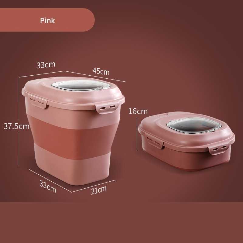 25KG Foldable Food Storage Container Pet Food Container Rice