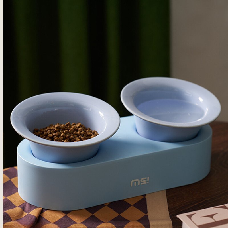MS Designer Series Dual Ceramic Pet Bowls with Detachable Stand | Higooga