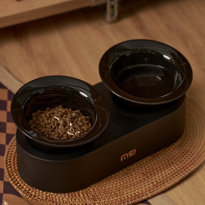 MS Designer Series Dual Ceramic Pet Bowls with Detachable Stand | Higooga