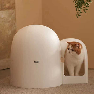 MS Modern & Chic Fully Enclosed Compact Cat Litter Box MAX | Higooga