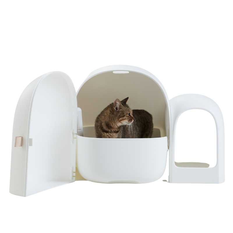 MS Modern & Chic Fully Enclosed Compact Cat Litter Box | Higooga