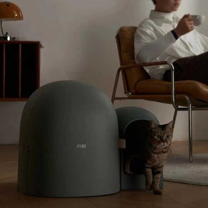 MS Modern & Chic Fully Enclosed Compact Cat Litter Box MAX | Higooga