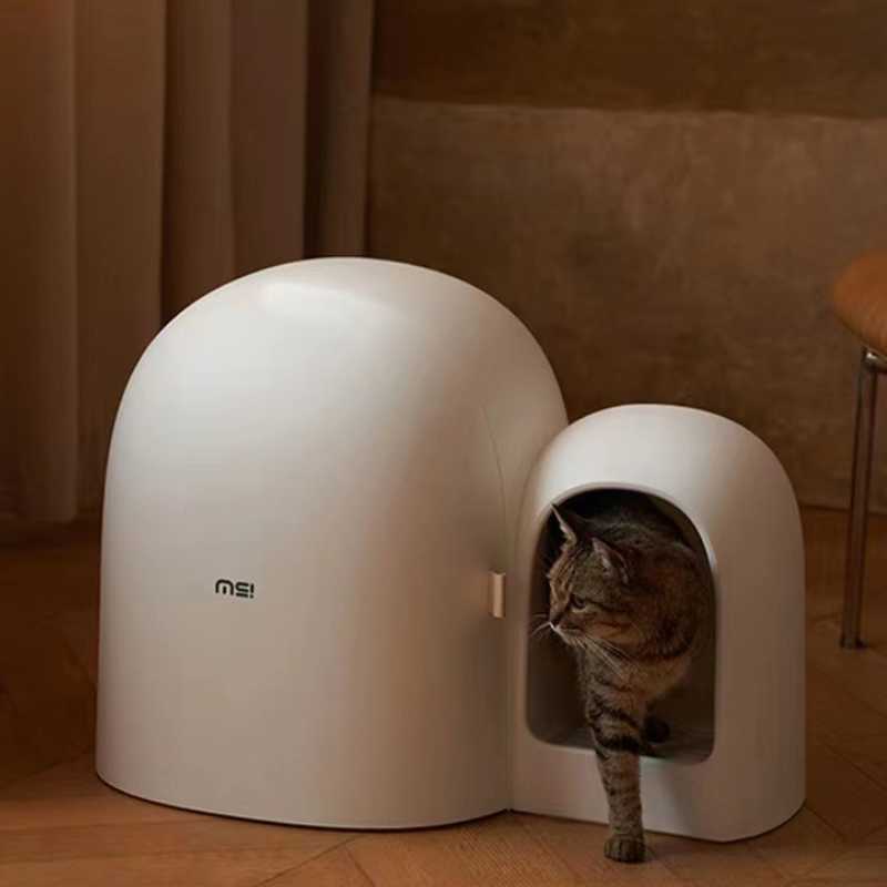 ms-modern-chic-fully-enclosed-compact-cat-litter-box-higooga