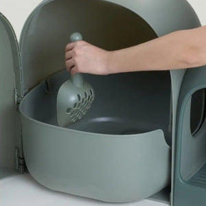 MS Modern & Chic Fully Enclosed Compact Cat Litter Box MAX | Higooga