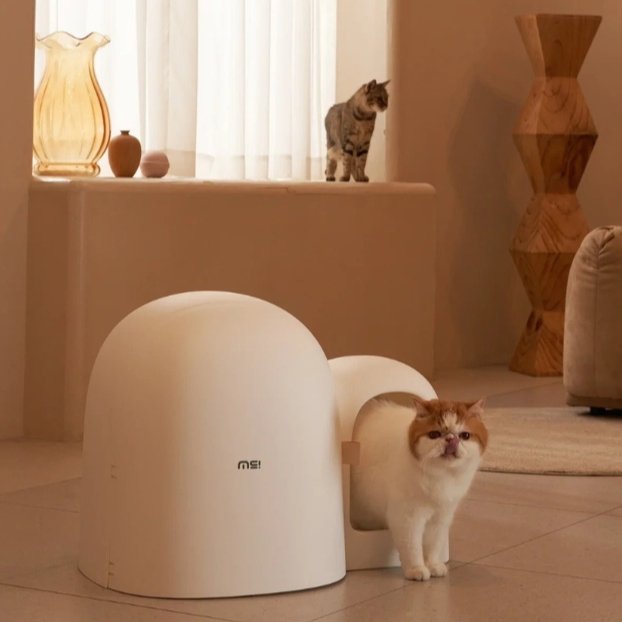 MS Modern & Chic Fully Enclosed Compact Cat Litter Box MAX | Higooga