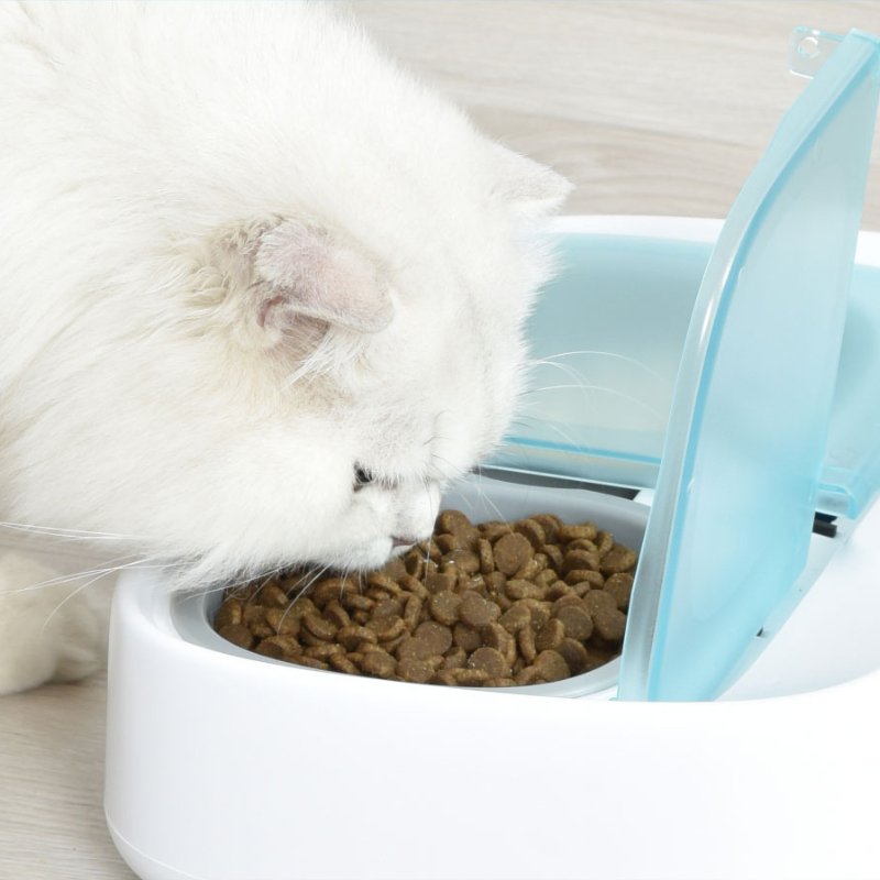 Petoneer Two Meals Wet & Dry Pet Feeder With Ice Packs | Higooga