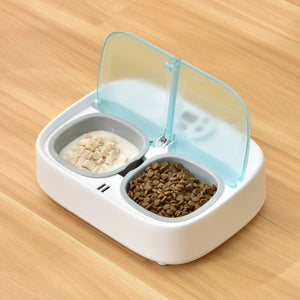 Petoneer Two Meals Wet & Dry Pet Feeder With Ice Packs | Higooga