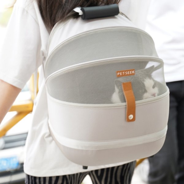 Petseek Pet Backpack with Foldable Mesh Top | Higooga