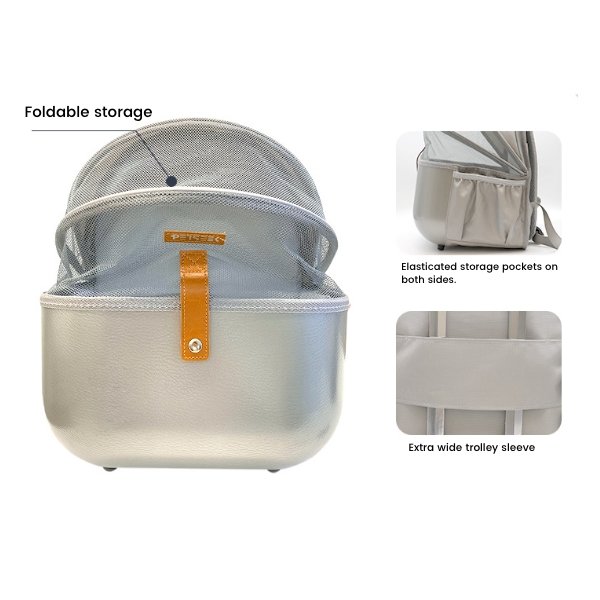 Petseek Pet Backpack with Foldable Mesh Top | Higooga