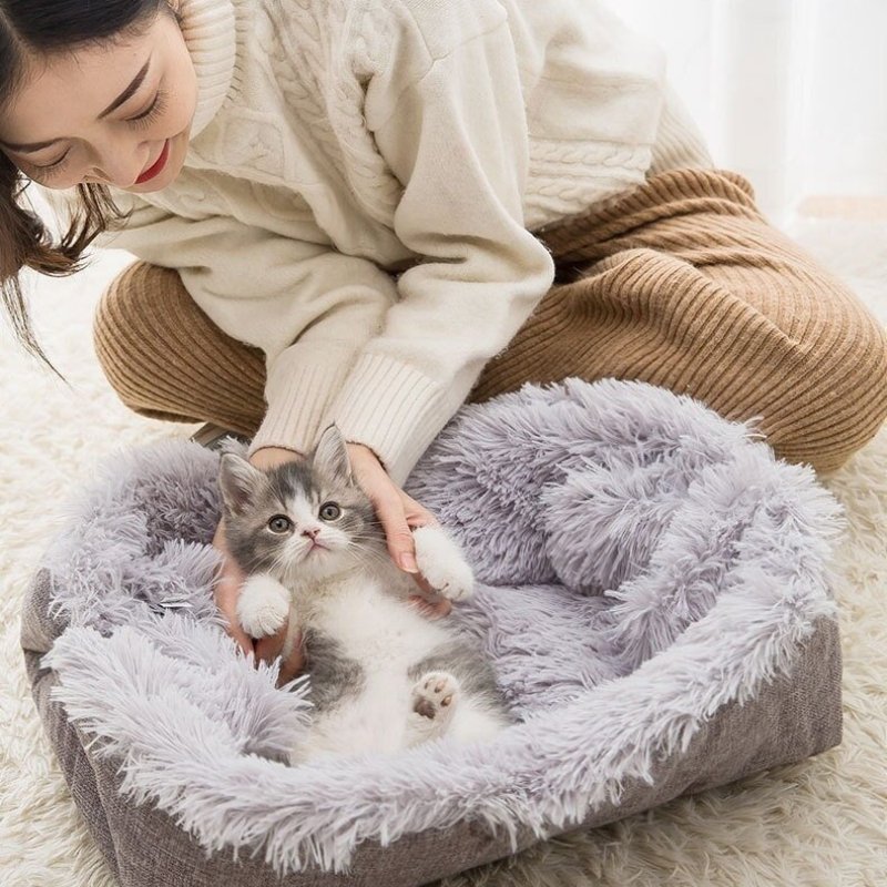 Super Plush Foldable Cat Mat Bed - Beds & Furniture - Higooga